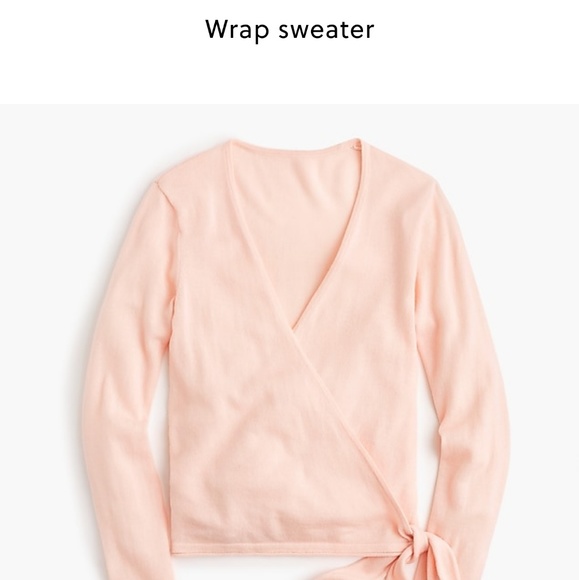 pink wrap sweater